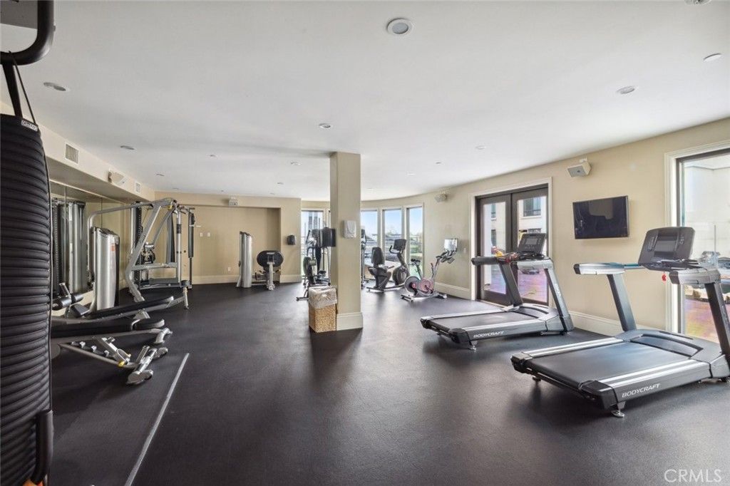Fitness Equipment, Gym, Interior, Recessed Lighting