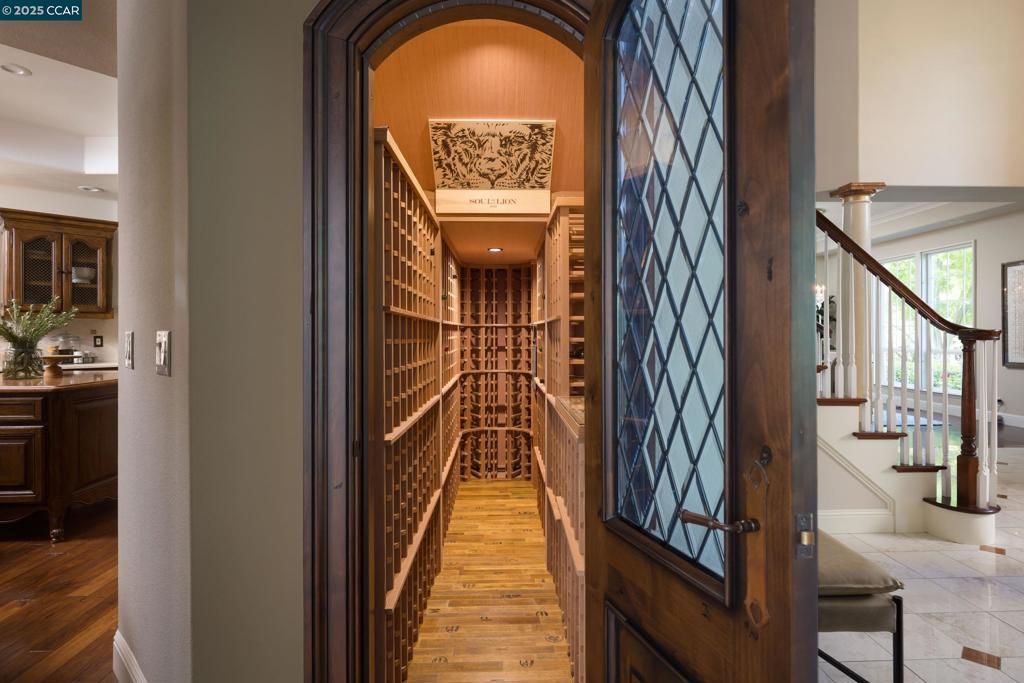 Interior, Recessed Lighting, Wine Storage, Wood Texture Flooring