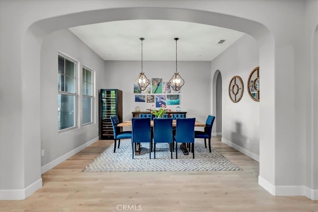 Chandelier, Dining room, Interior, Pendant Lights, Wood Texture Flooring