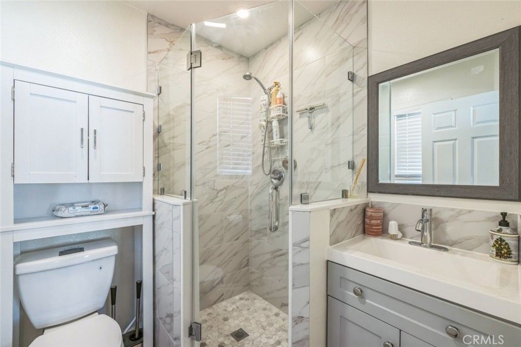 Bathroom, Glass Shower, Interior, Marble Walls