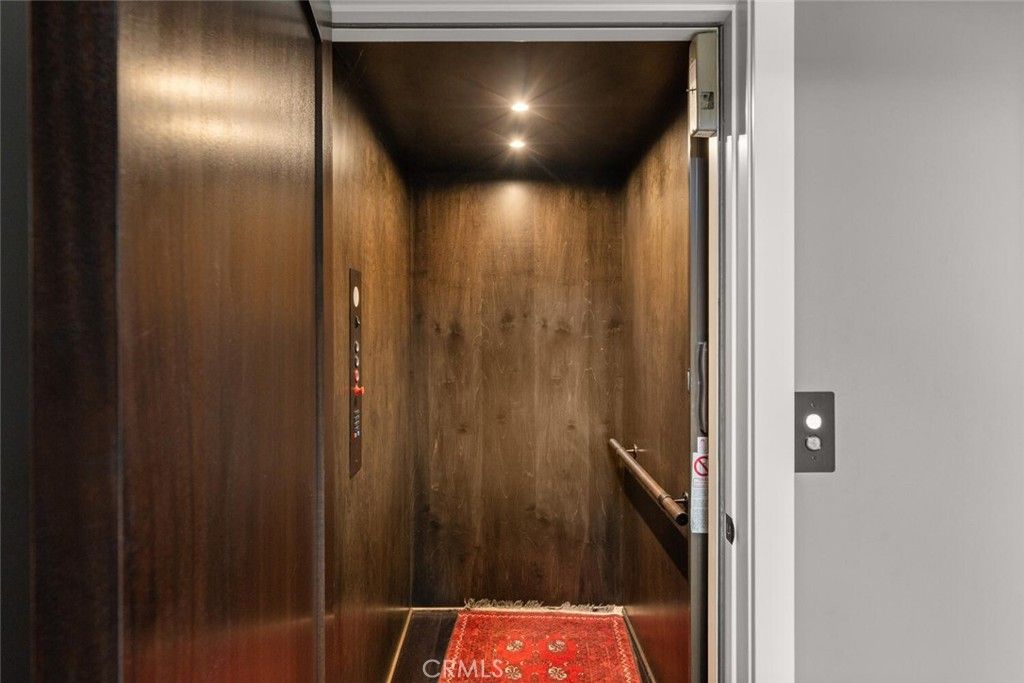 Elevator, Interior, Recessed Lighting, Wooden Ceilings, Wooden Walls