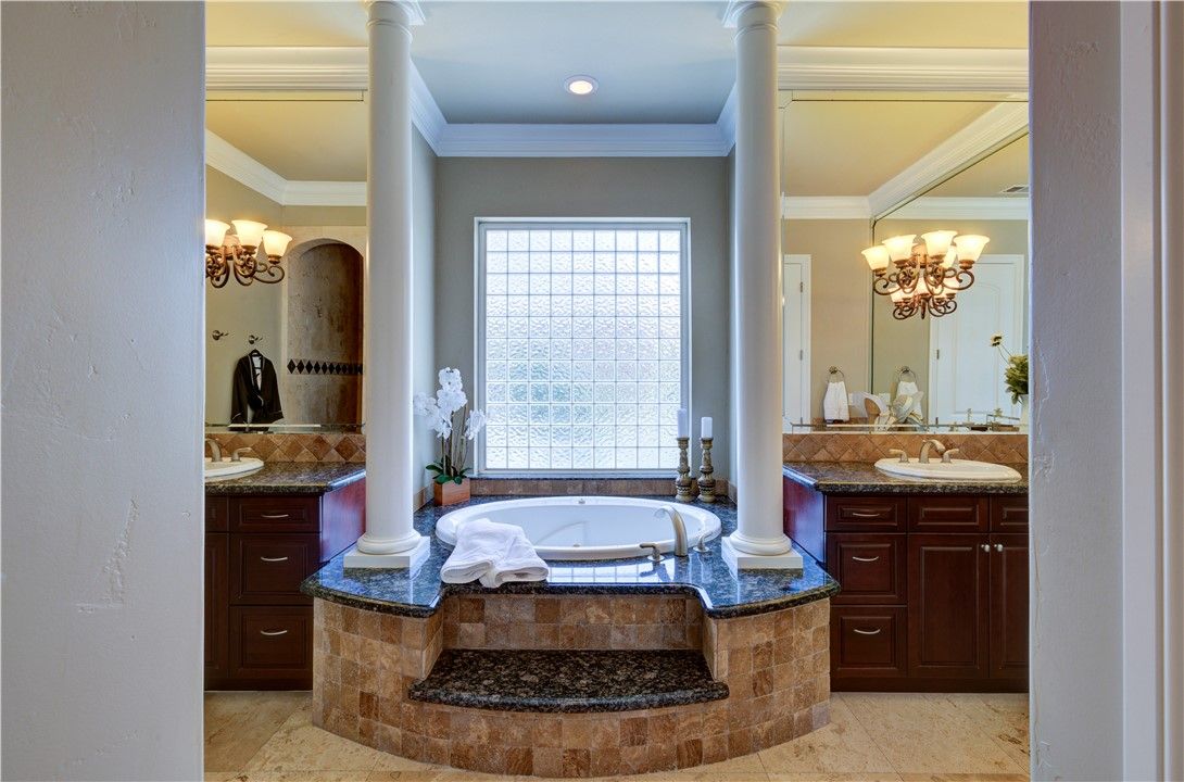 Bathroom, Chandelier, Interior, Recessed Lighting