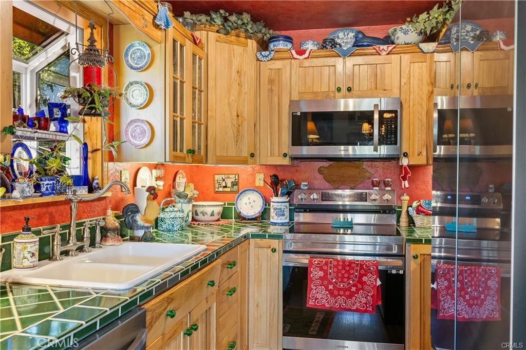 Interior, Kitchen, Stainless Steel Appliances, Tile Countertops