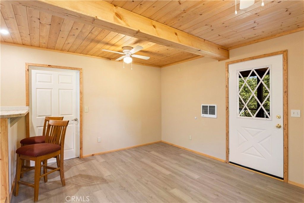 Empty room, Interior, Recessed Lighting, Wooden Beams, Wooden Ceilings, Wood Texture Flooring
