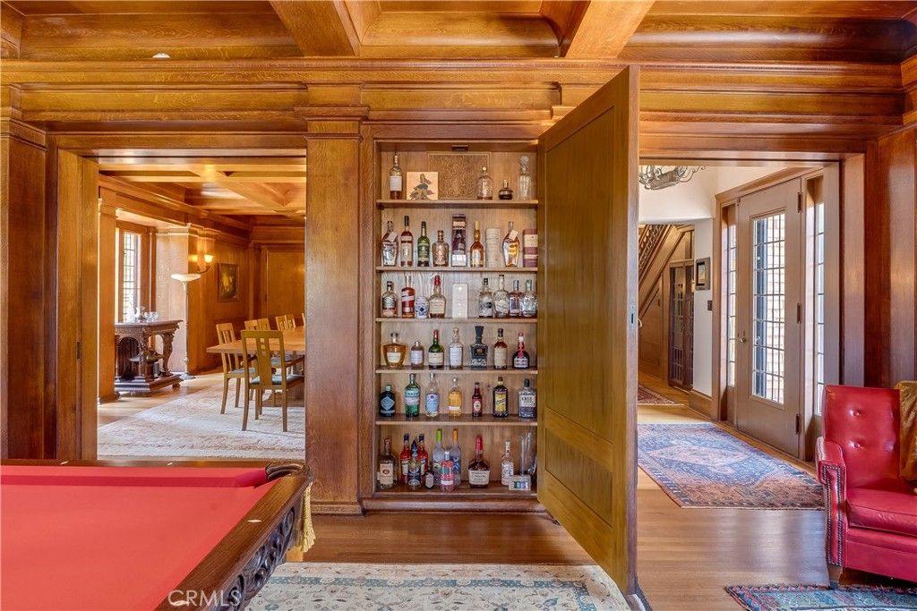 Billiard Table, Game Room, Interior, Pendant Lights, Wooden Beams, Wooden Ceilings, Wood Texture Flooring, Wooden Walls