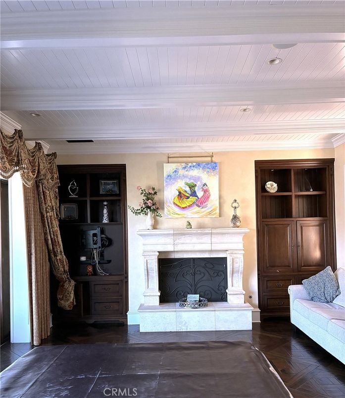 Fireplace, Interior, Wood Texture Flooring