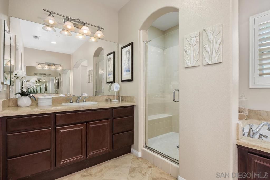 Bathroom, Dual Sink Vanities, Glass Shower, Interior