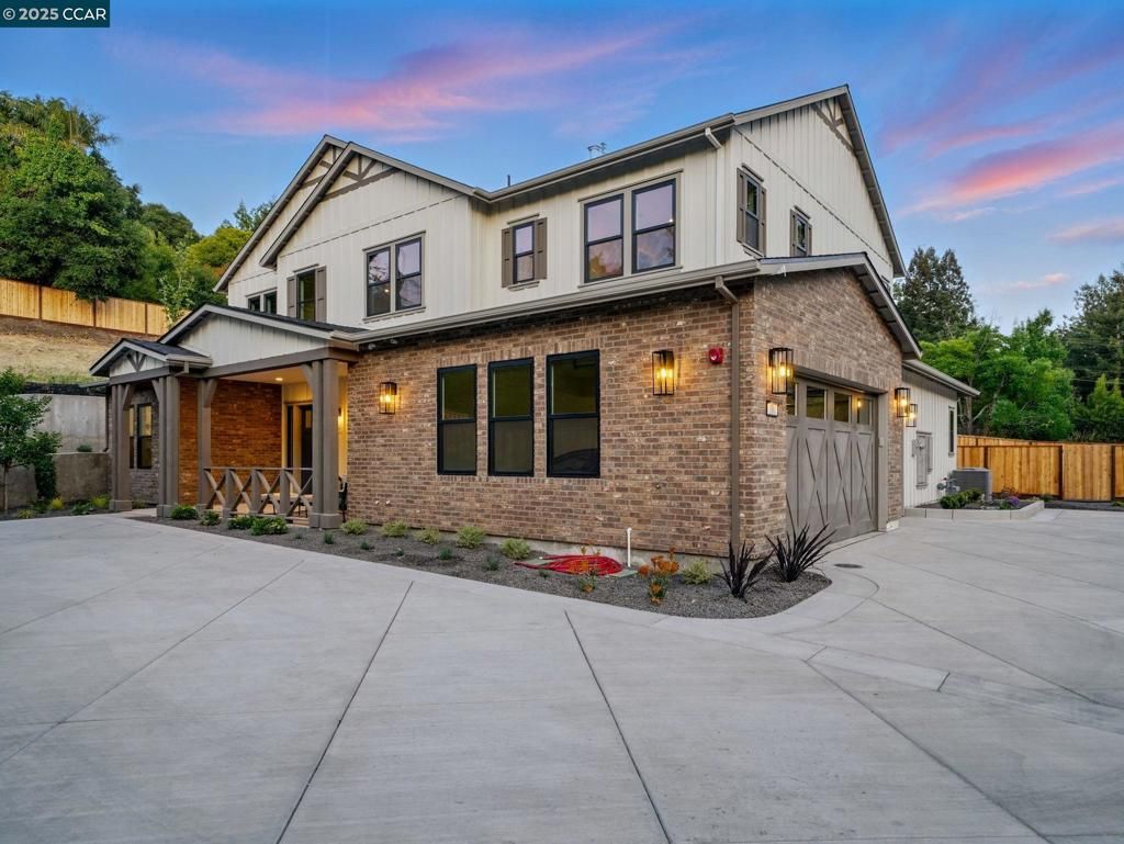 Attached, Exterior, Facade, Brick Facade, Farmhouse