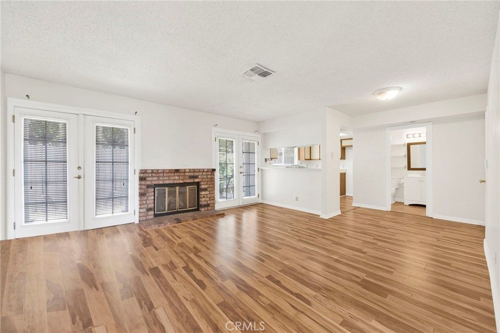 Empty room, Fireplace, Interior, Wood Texture Flooring