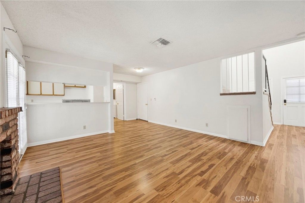 Empty room, Fireplace, Interior, Wood Texture Flooring
