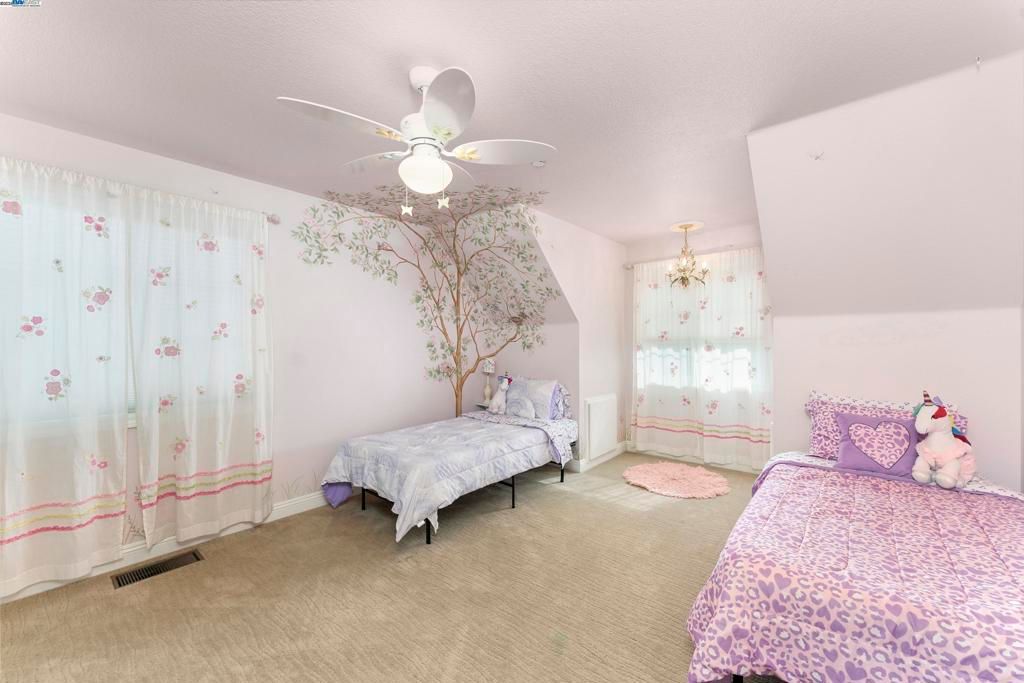Bedroom, Chandelier, Interior