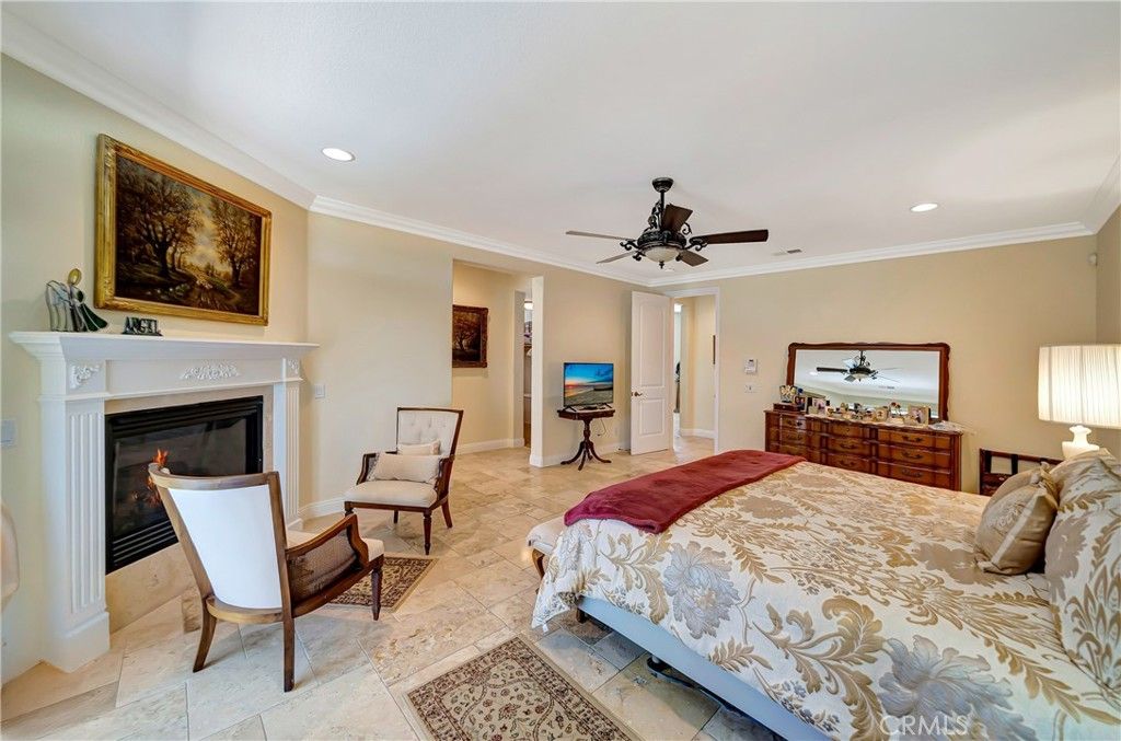 Bedroom, Fireplace, Interior, Recessed Lighting