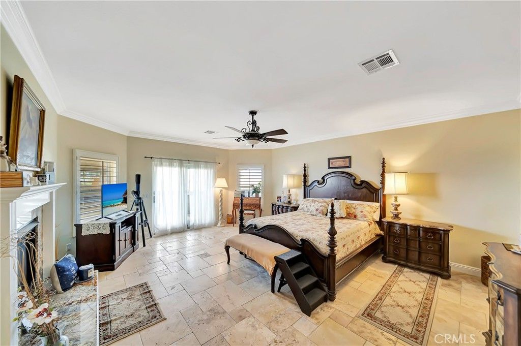 Bedroom, Fireplace, Interior