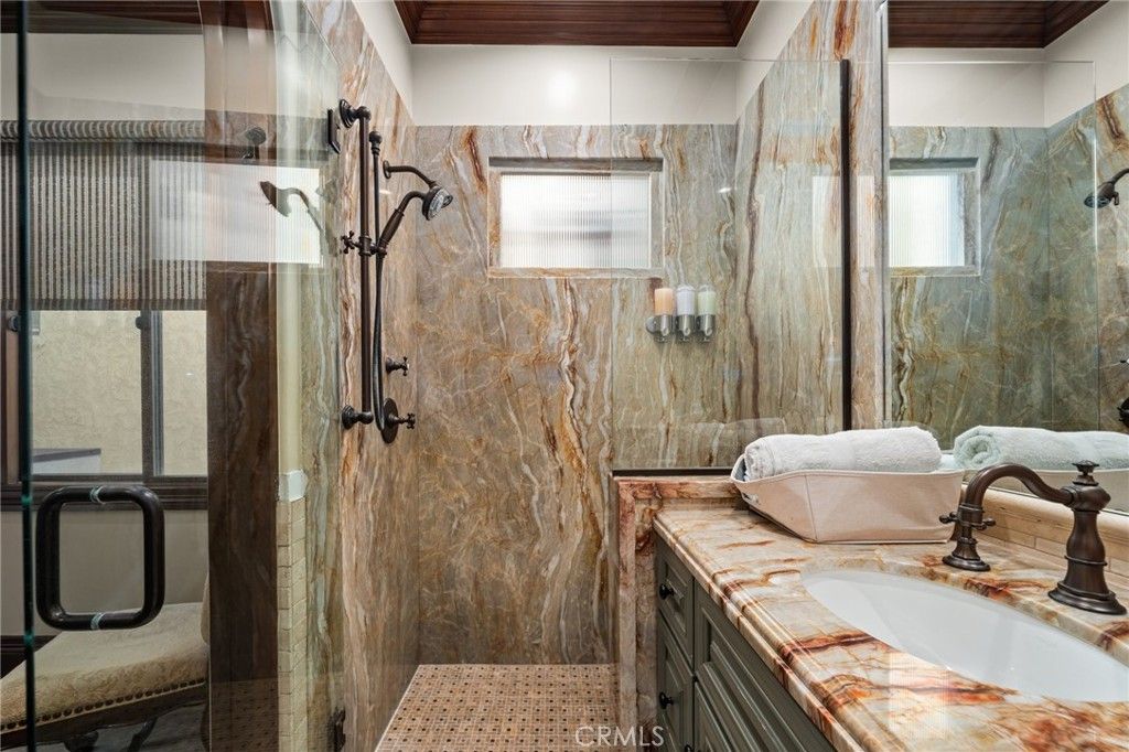 Bathroom, Glass Shower, Interior, Tile Countertops