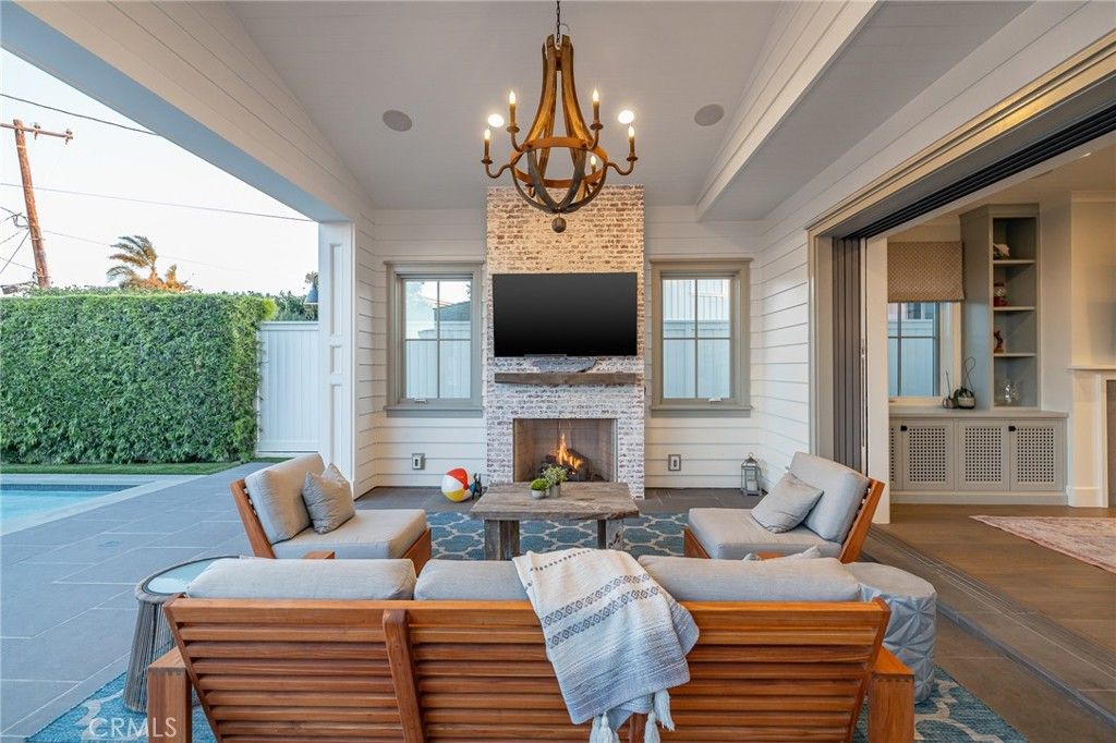Chandelier, Fireplace, Interior, Living room, Wood Texture Flooring