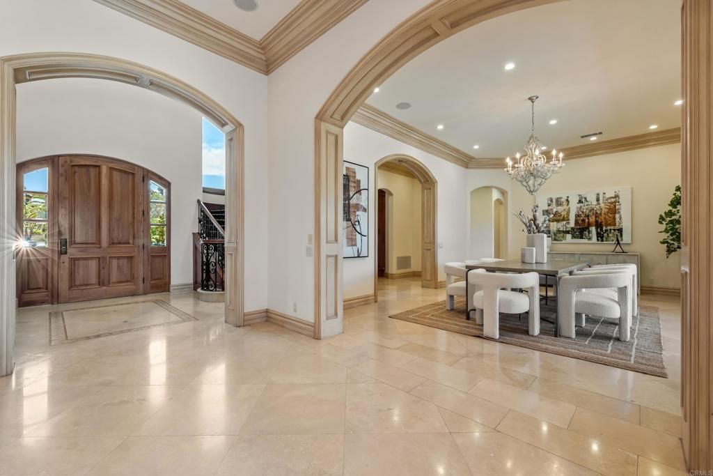 Chandelier, Dining room, Interior, Recessed Lighting