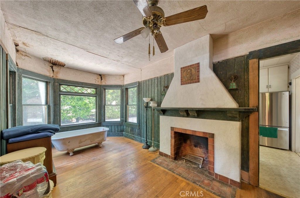 Fireplace, Interior, Wood Texture Flooring