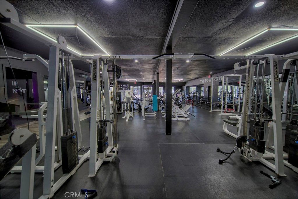 Fitness Equipment, Gym, Interior, Recessed Lighting