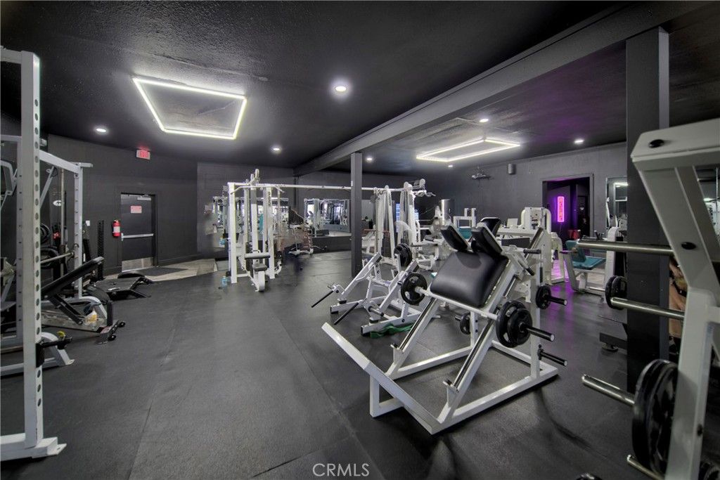 Fitness Equipment, Gym, Interior, Recessed Lighting