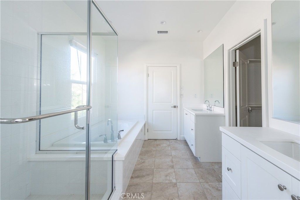Bathroom, Dual Sink Vanities, Glass Shower, Interior