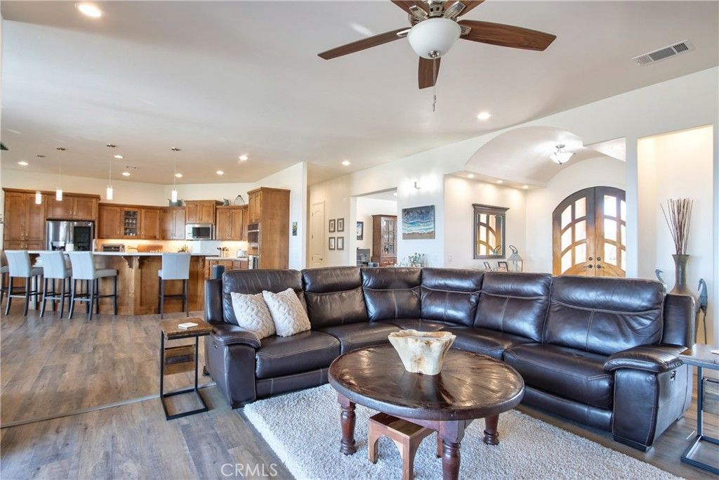Interior, Kitchen, Living room, Pendant Lights, Recessed Lighting, Stainless Steel Appliances, Wood Texture Flooring