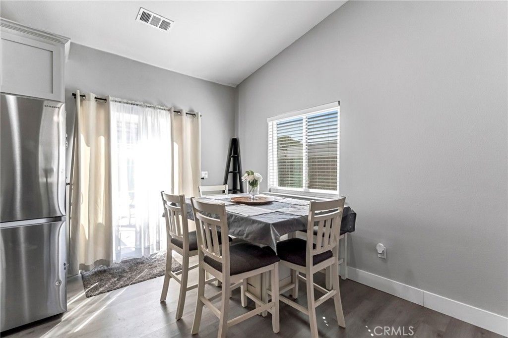Dining room, Interior, Stainless Steel Appliances, Wood Texture Flooring
