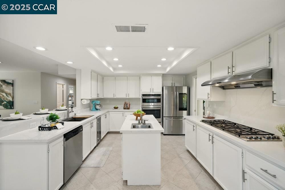 Interior, Kitchen, Recessed Lighting, Stainless Steel Appliances