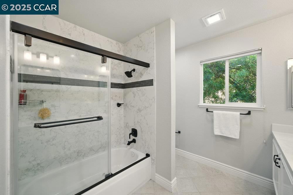 Bathroom, Glass Shower, Interior, Marble Walls