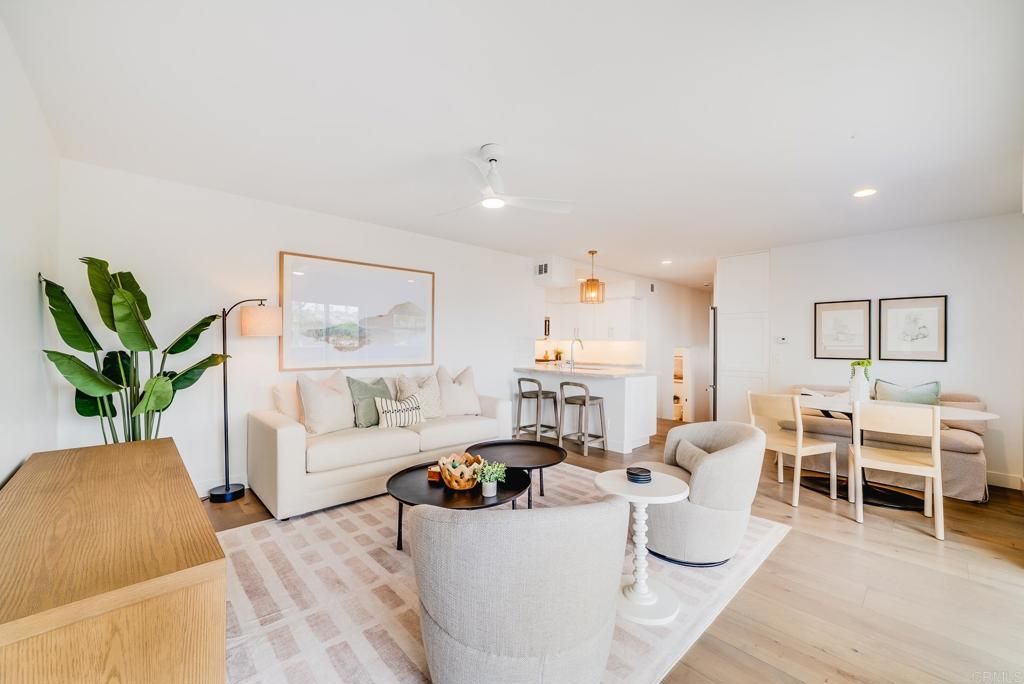 Dining room, Interior, Kitchen, Living room, Pendant Lights, Recessed Lighting, Wood Texture Flooring