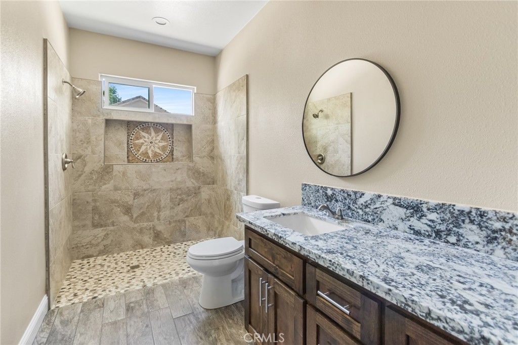 Bathroom, Interior, Recessed Lighting, Wood Texture Flooring
