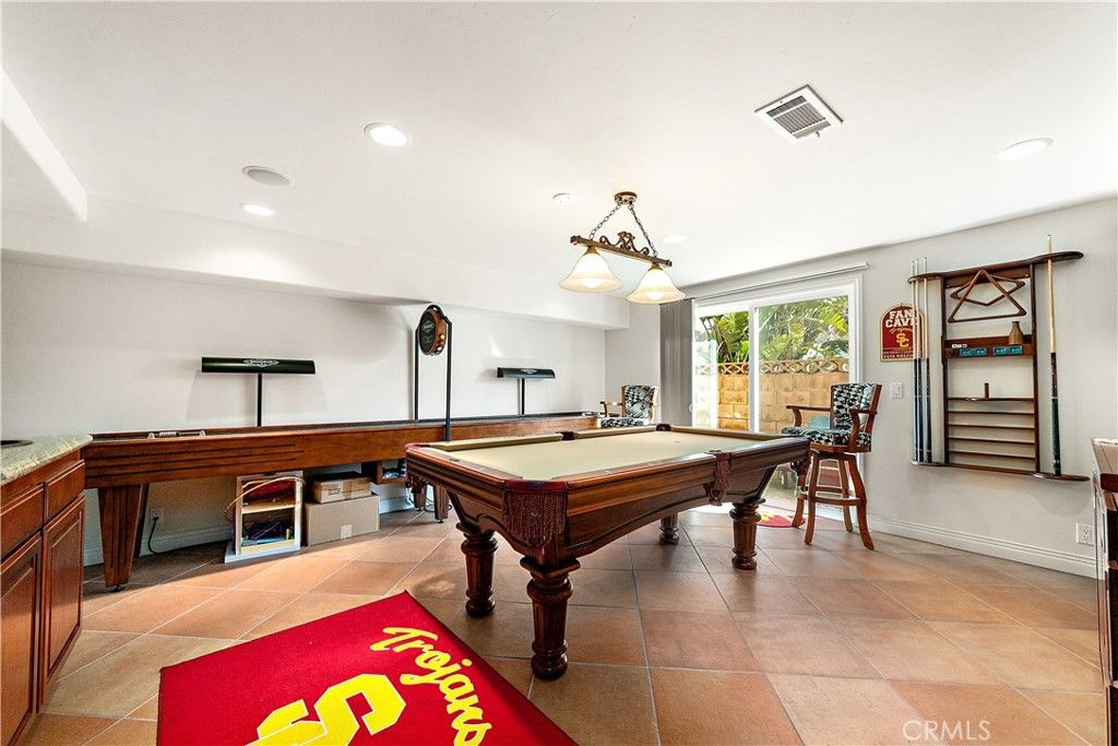 Billiard Table, Game Room, Interior, Pendant Lights, Recessed Lighting