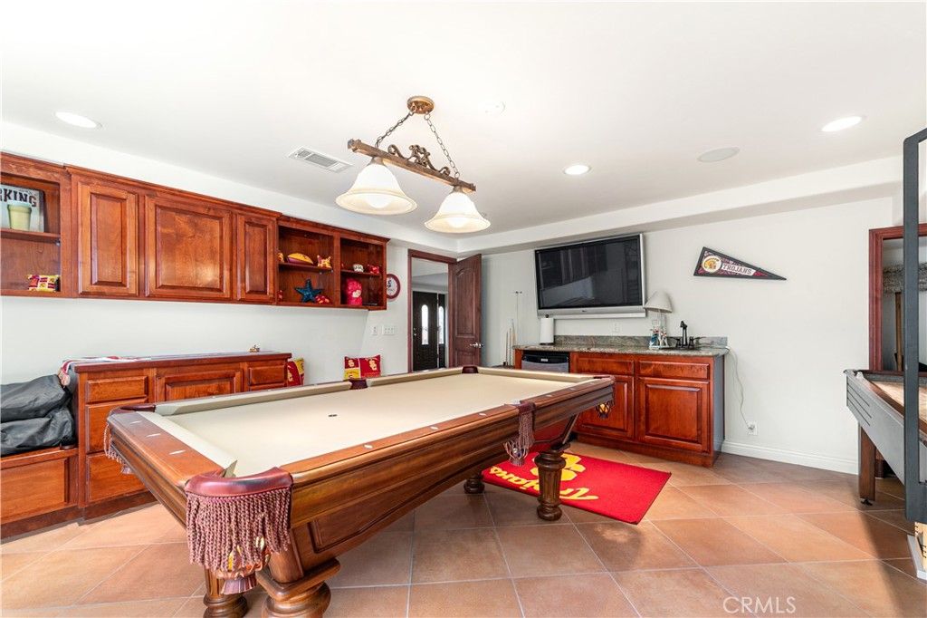 Billiard Table, Game Room, Interior, Pendant Lights, Recessed Lighting