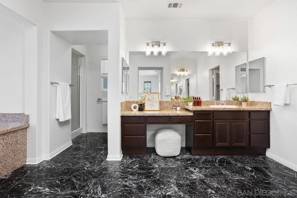 Bathroom, Dual Sink Vanities, Interior, Marble