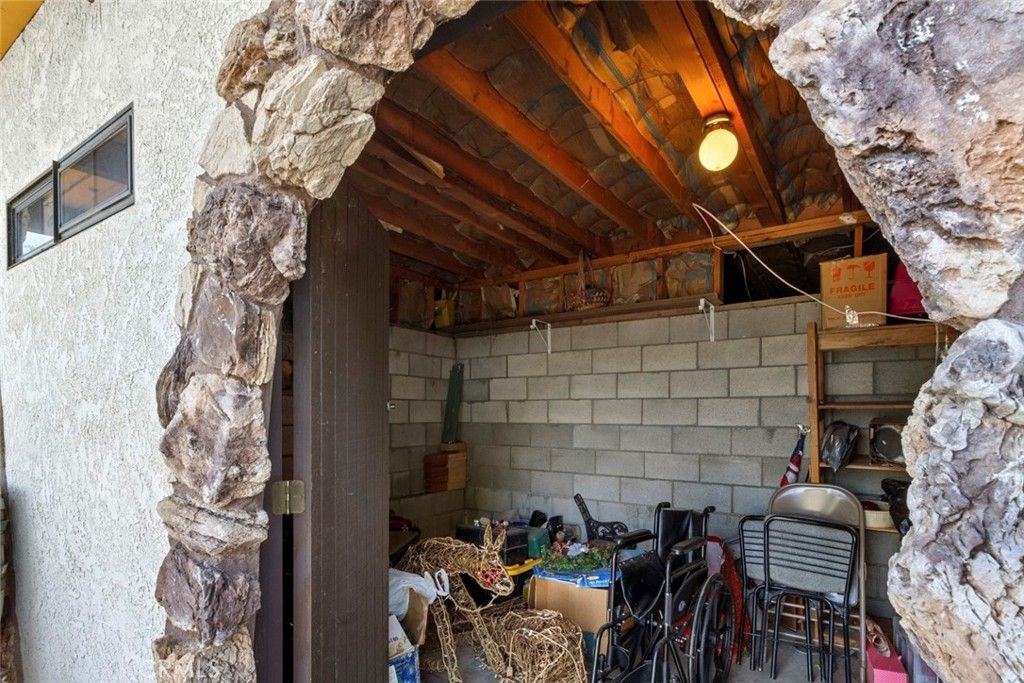 Interior, Stone Walls, Wooden Beams