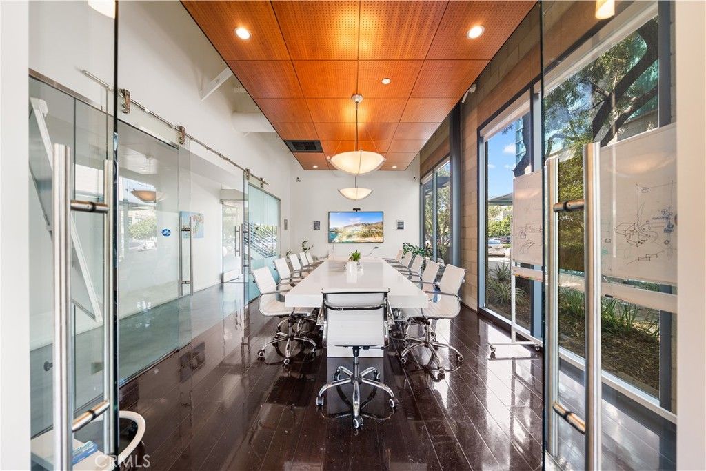 Dining room, Interior, Pendant Lights, Recessed Lighting, Wooden Ceilings, Wood Texture Flooring