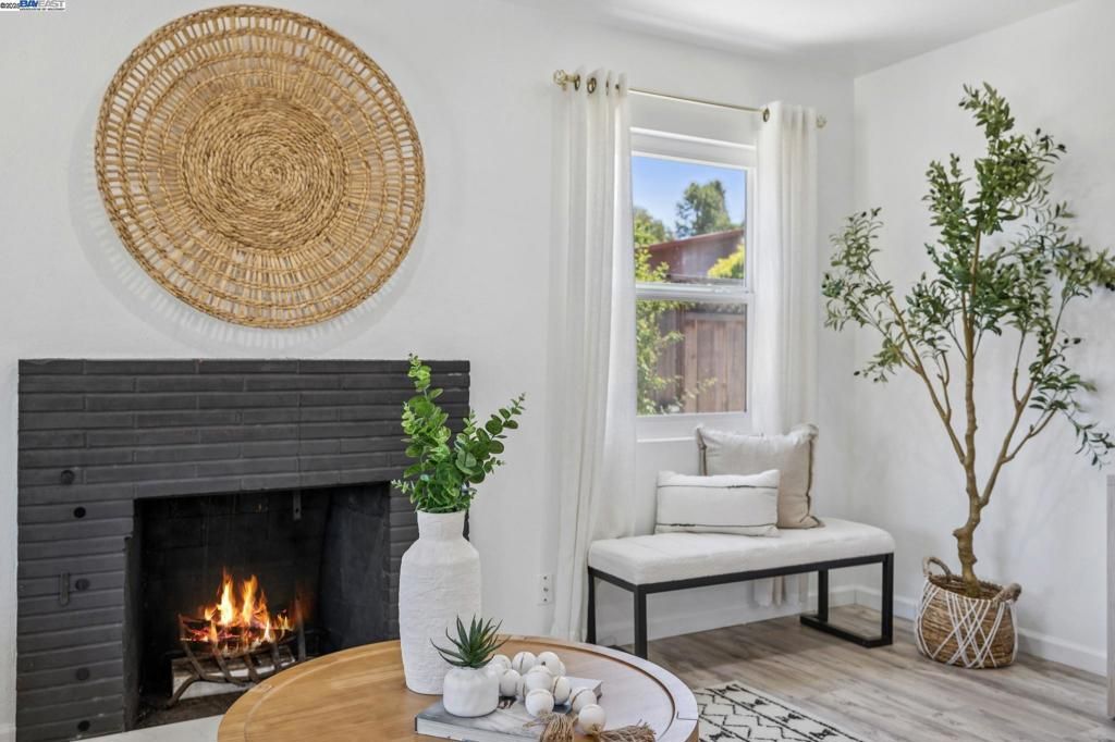Fireplace, Interior, Wood Texture Flooring