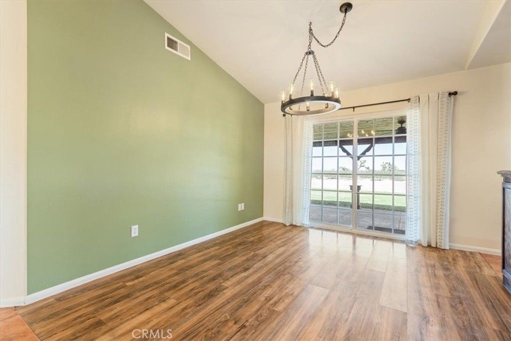 Empty room, Interior, Pendant Lights, Wood Texture Flooring