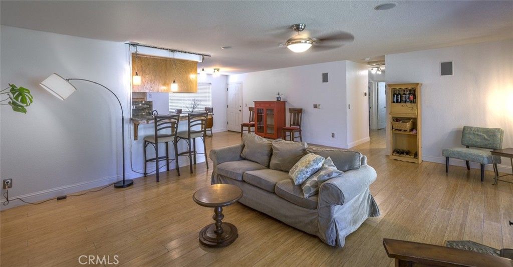 Dining room, Interior, Kitchen, Living room, Pendant Lights, Wood Texture Flooring
