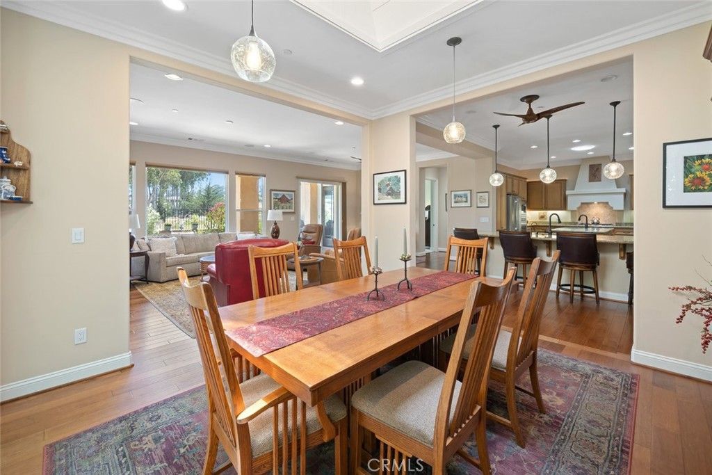 Dining room, Interior, Kitchen, Living room, Pendant Lights, Recessed Lighting, Wood Texture Flooring