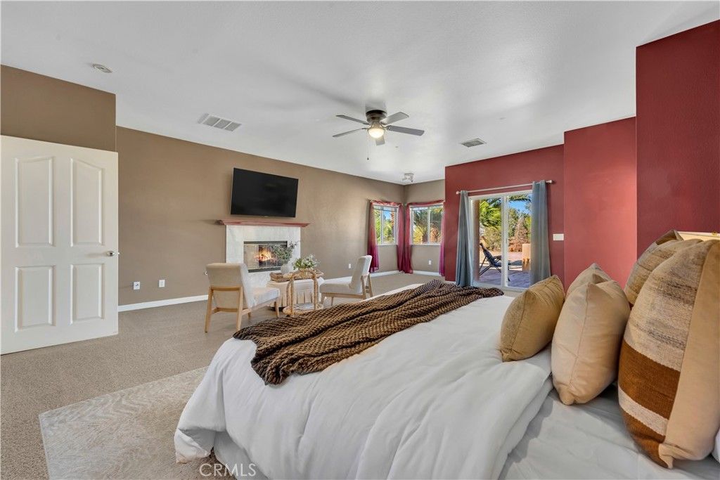 Bedroom, Fireplace, Interior