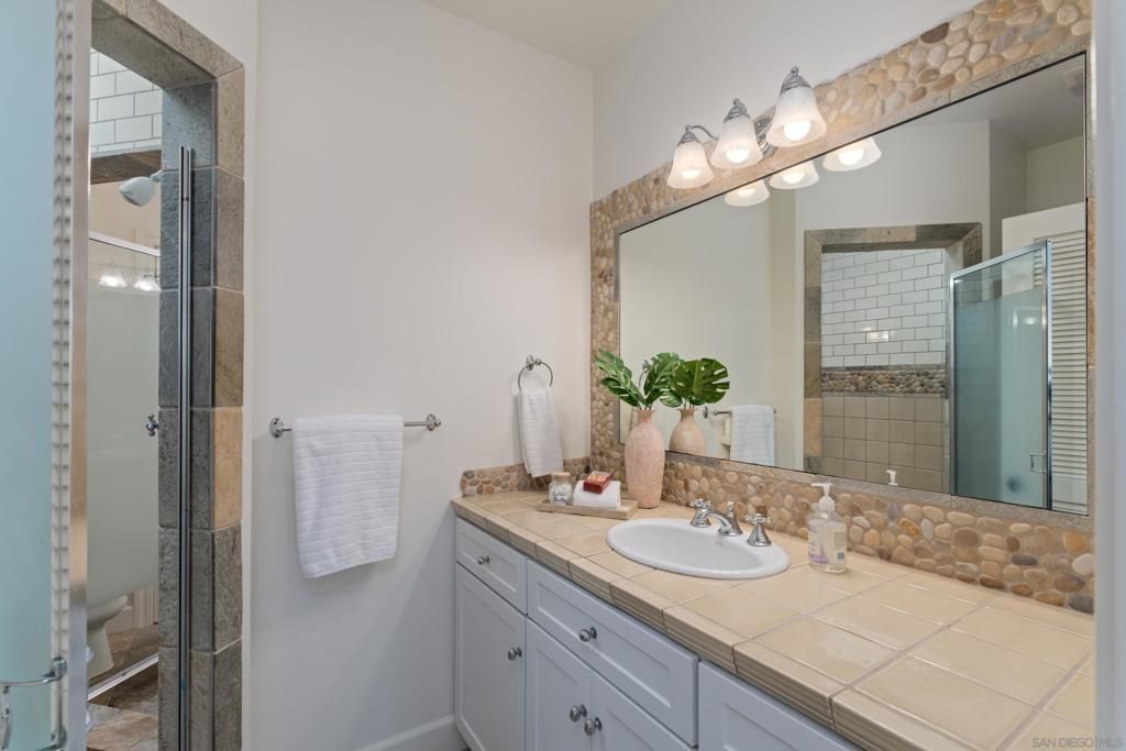 Bathroom, Glass Shower, Interior, Tile Countertops