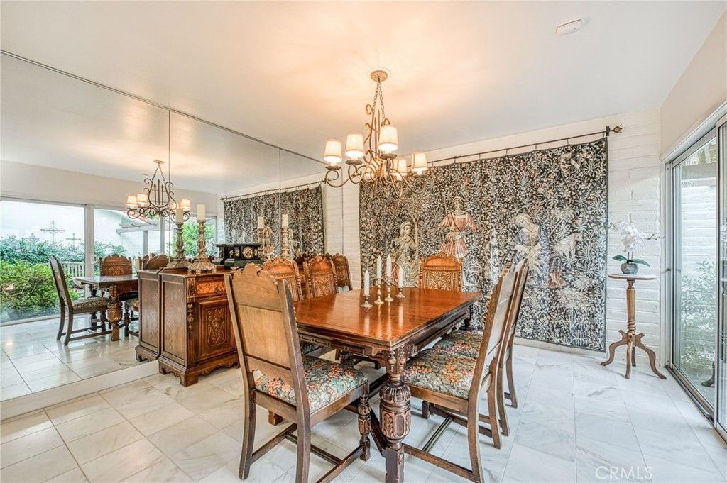 Chandelier, Dining room, Interior, Marble