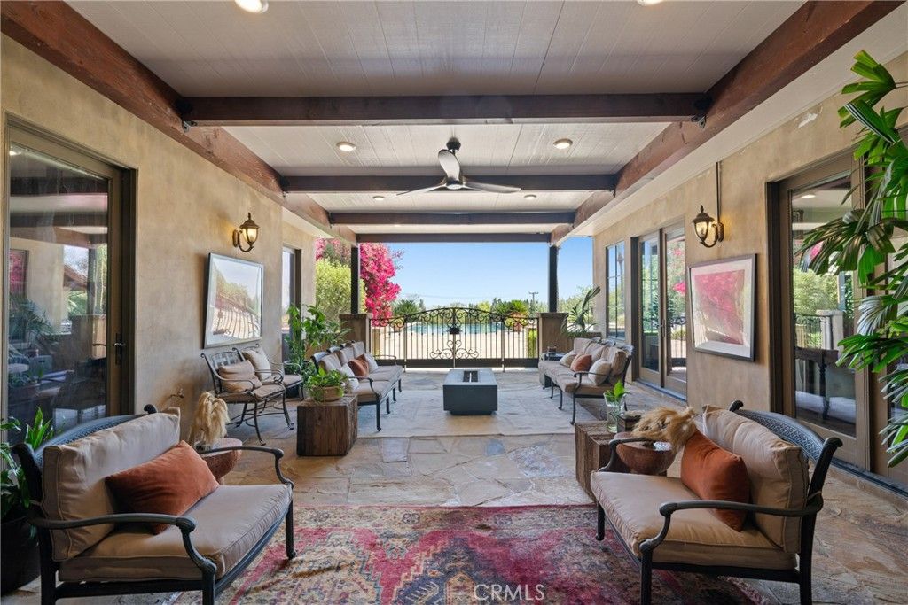 Interior, Living room, Recessed Lighting, Wooden Beams