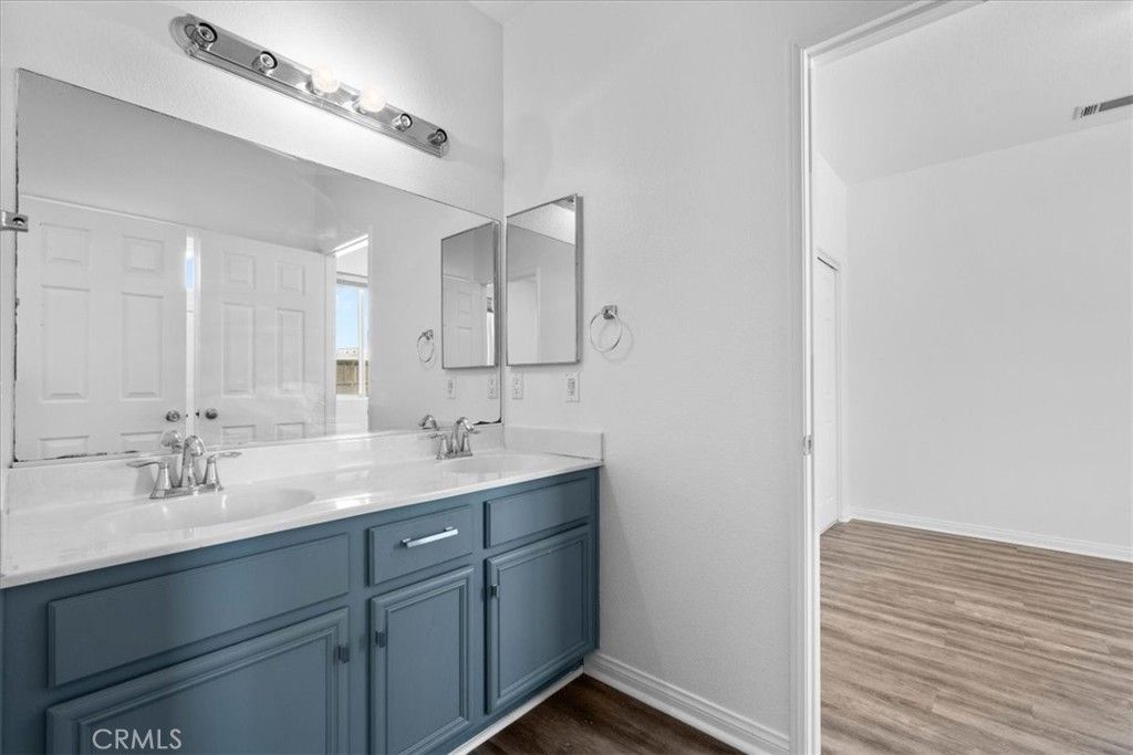 Bathroom, Dual Sink Vanities, Interior, Wood Texture Flooring