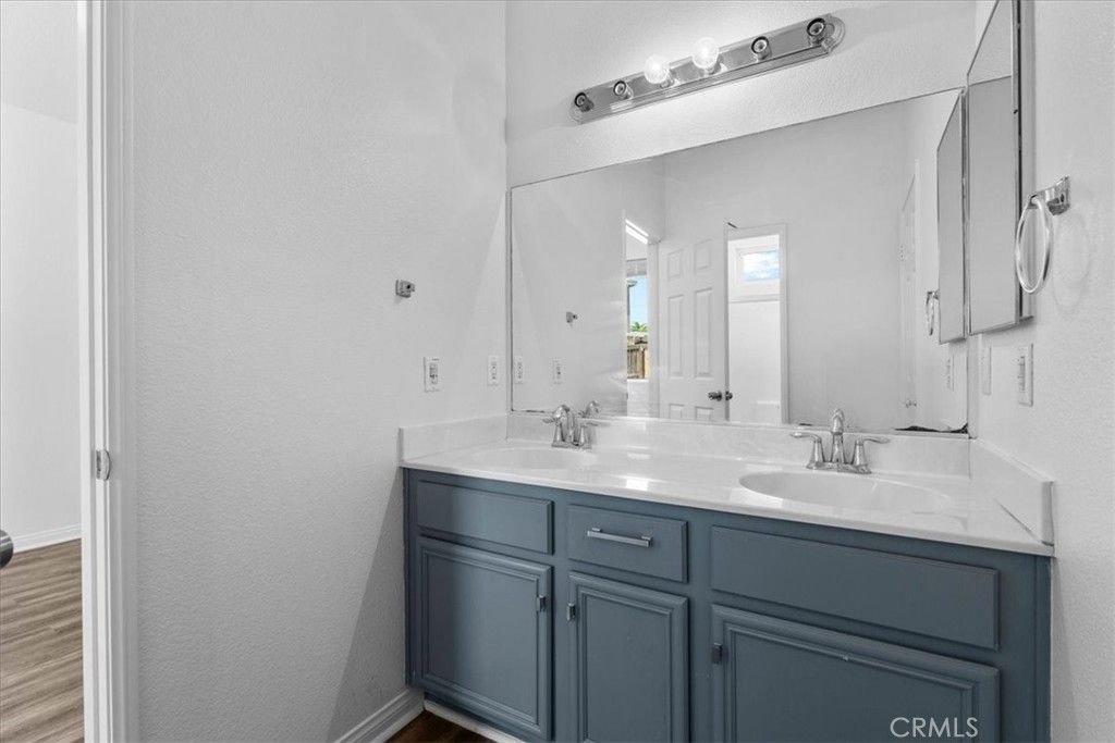 Bathroom, Dual Sink Vanities, Interior, Wood Texture Flooring