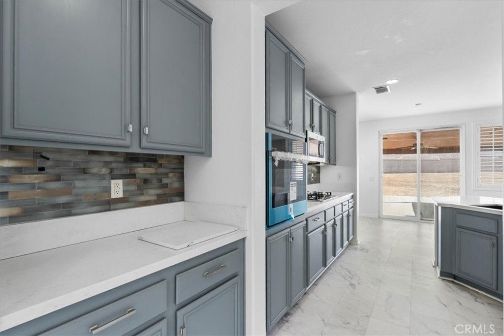 Interior, Kitchen, Marble, Recessed Lighting, Wooden Walls