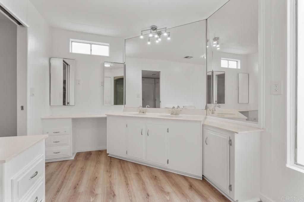 Bathroom, Dual Sink Vanities, Interior, Wood Texture Flooring