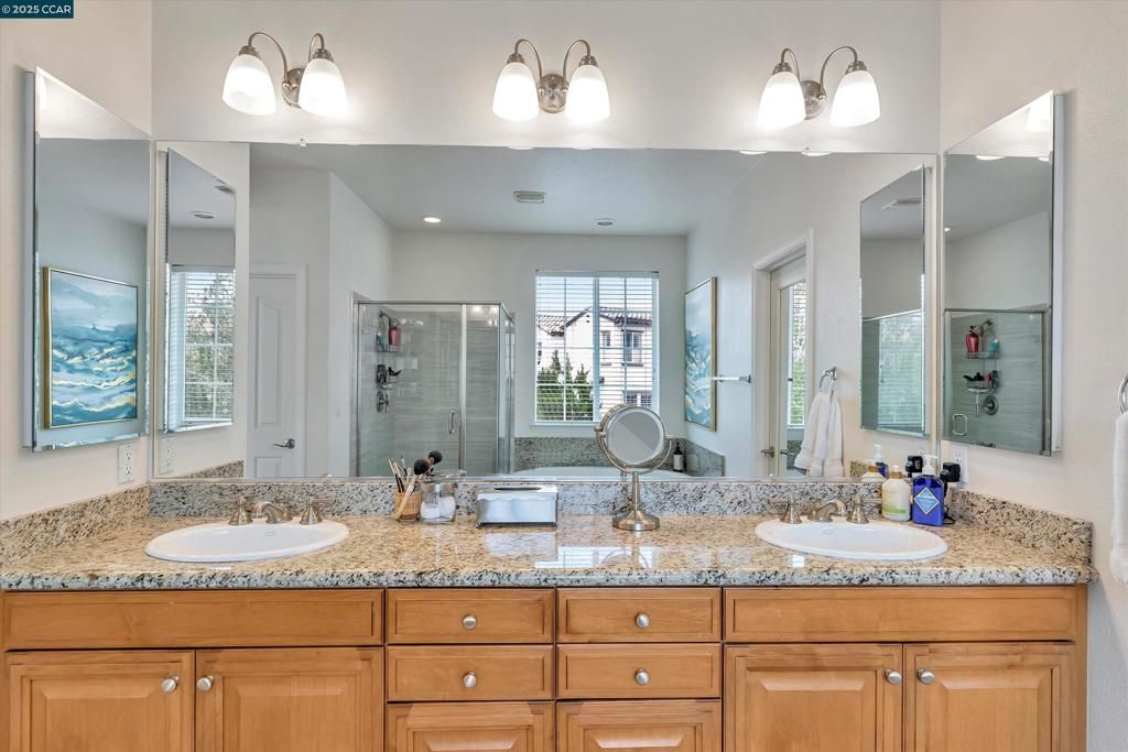Bathroom, Dual Sink Vanities, Glass Shower, Interior