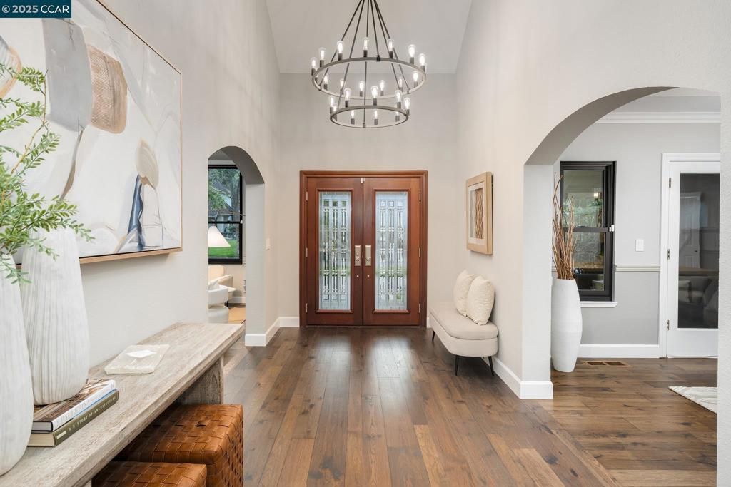Chandelier, Interior, Pendant Lights, Wood Texture Flooring