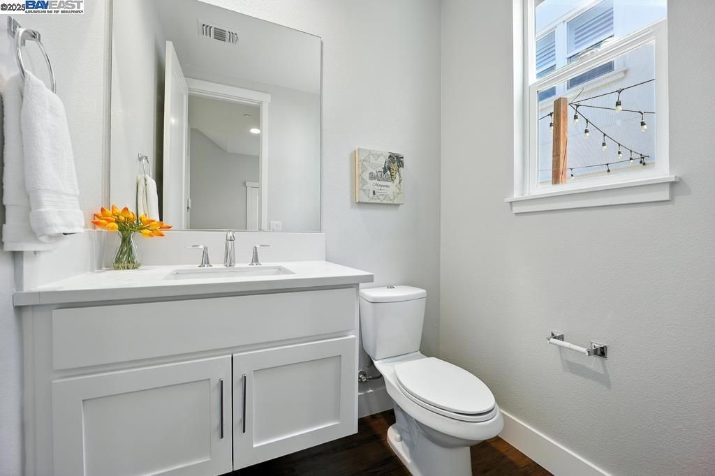 Bathroom, Interior, Recessed Lighting, Wood Texture Flooring